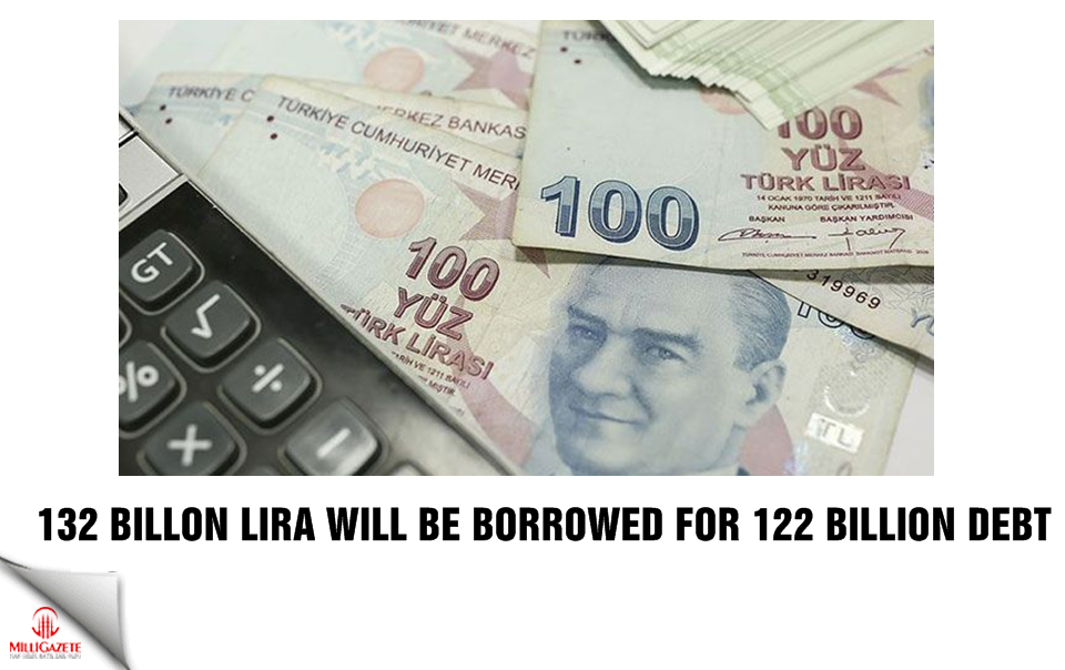 132 billion will be borrowed for 122 billion debt