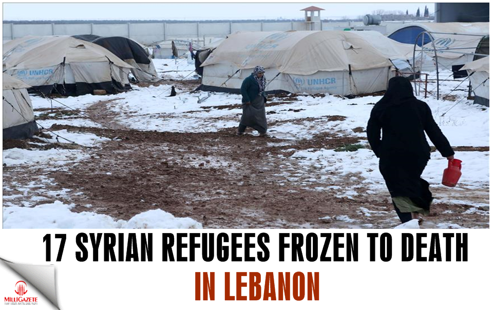 17 Syrian refugees frozen to death in Lebanon