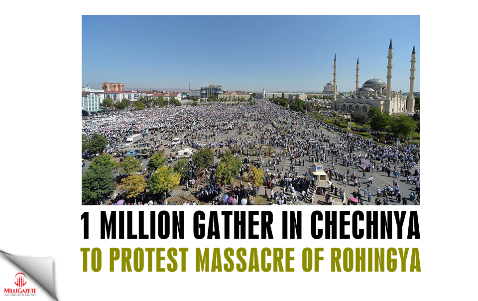 1 million gather in Chechnya to protest massacre of Rohingya