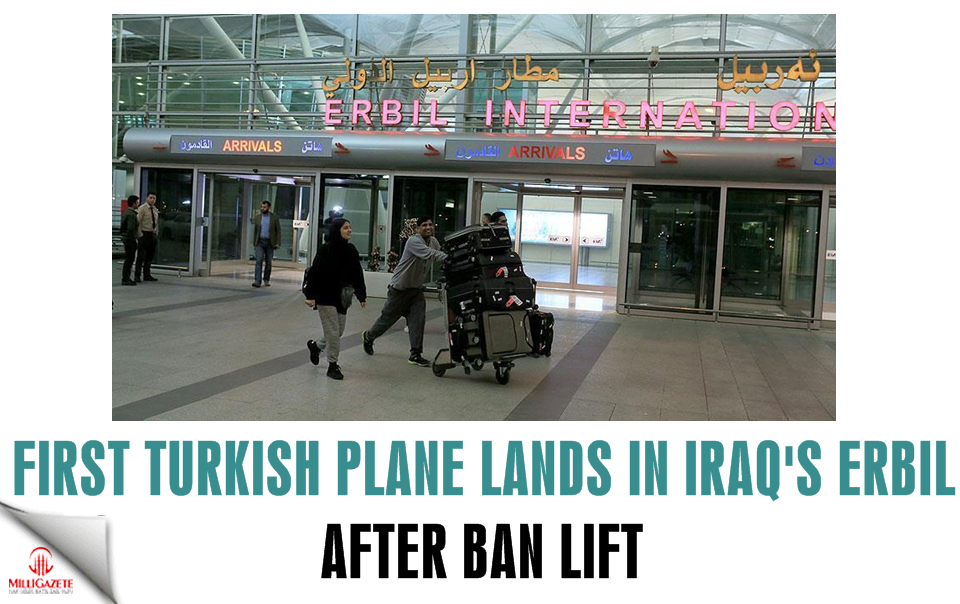 1st Turkish plane lands in Iraq's Erbil after ban lift