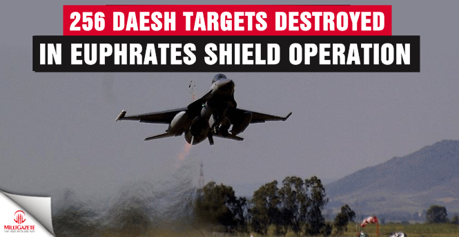 256 Daesh targets destroyed in Euphrates Shield operation