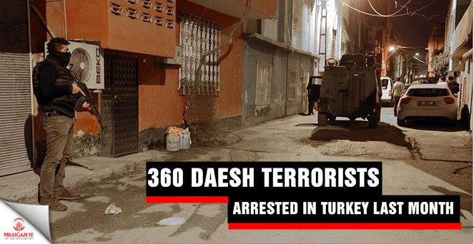 365 Daesh terrorists arrested in Turkey last month