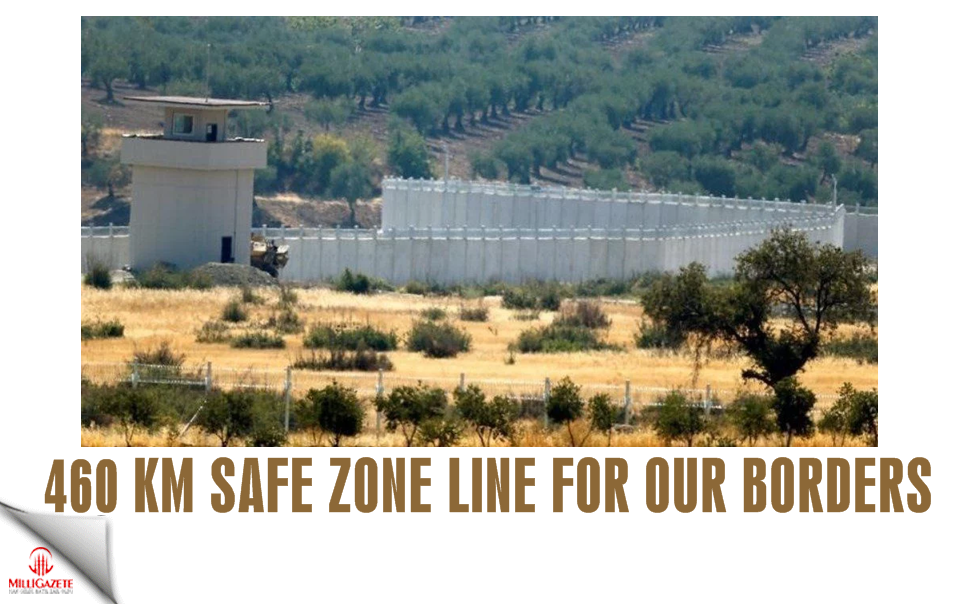 460 km safe zone line for our borders