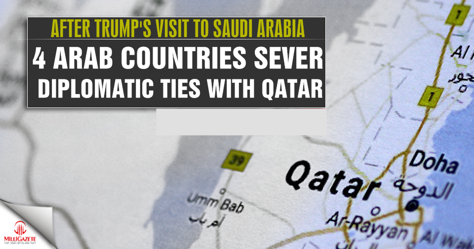 4 Arab countries sever diplomatic ties with Qatar