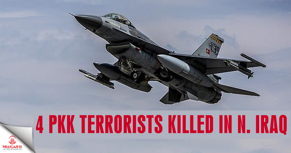 4 PKK terrorists killed in N. Iraq: Turkish military