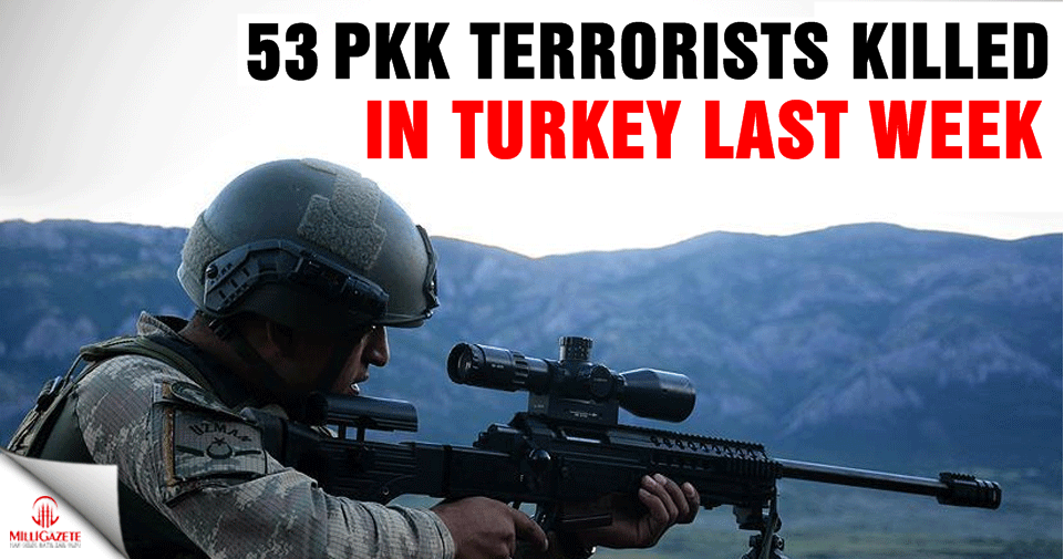 53 PKK terrorists killed in Turkey