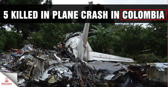5 killed in plane crash in Colombia