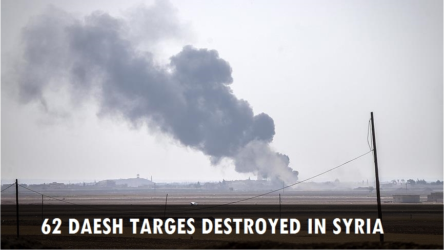 62 Daesh targets destroyed in Syria