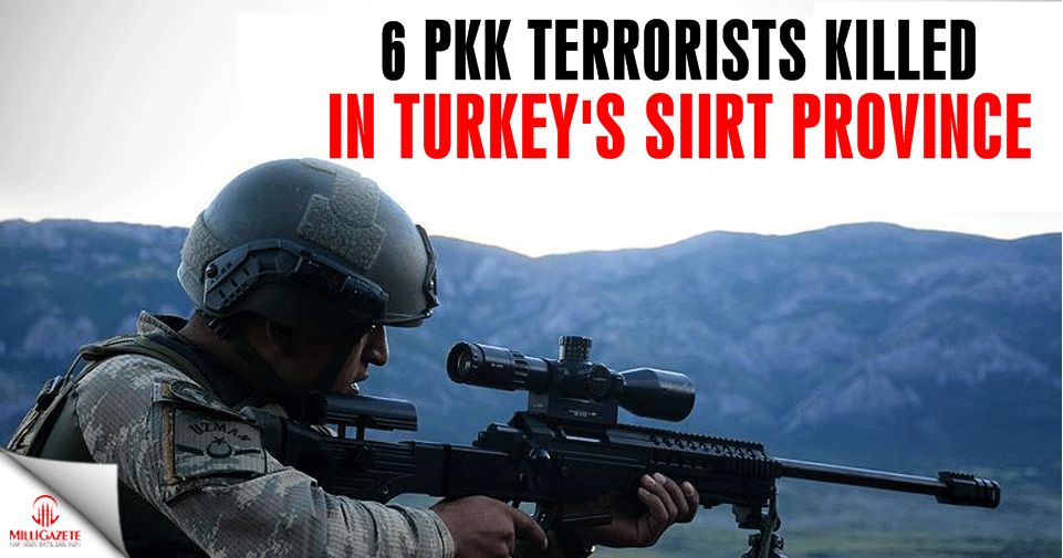 6 PKK terrorists killed in Siirt, SE Turkey