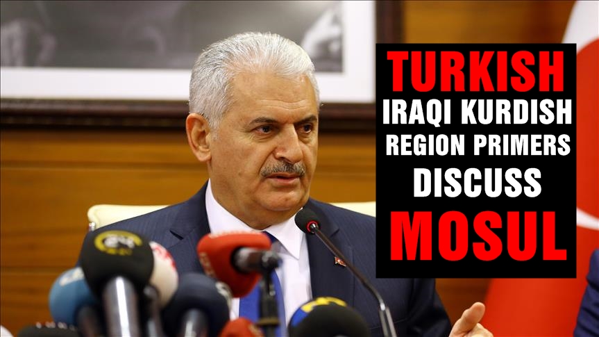 Turkish, Iraqi Kurdish region premiers discuss Mosul