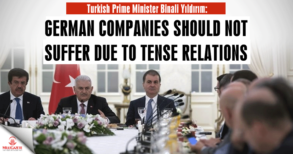  Turkish PM: German companies should not suffer due to tense relations