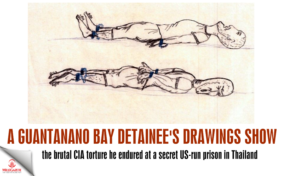 A Guantánamo Bay detainee's drawings show the brutal CIA torture he endured at a secret US-run prison in Thailand