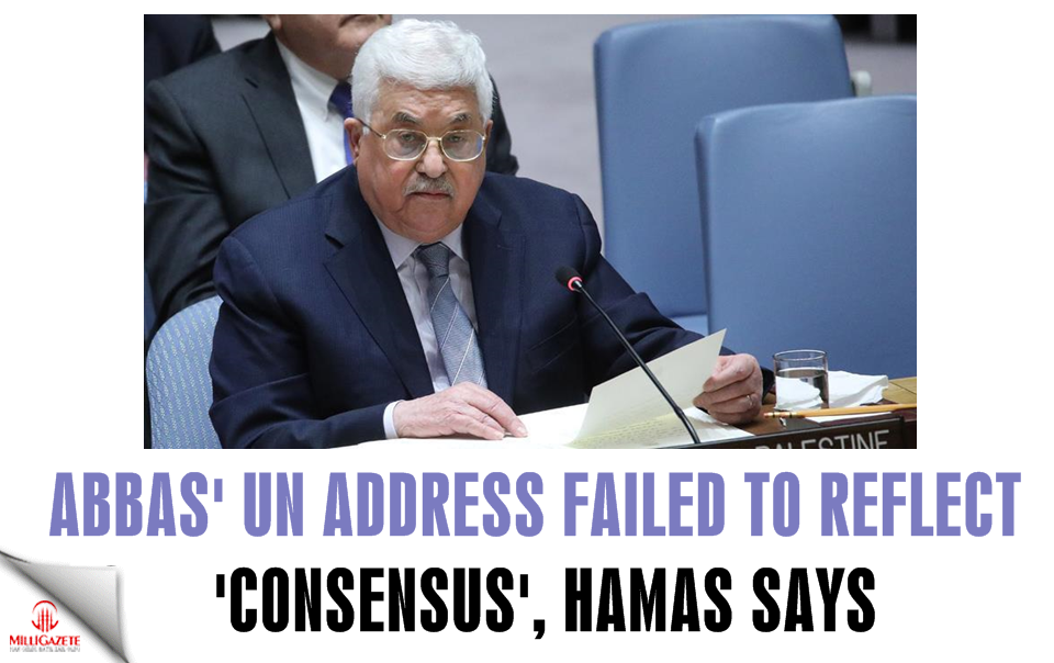 Abbas' UN address failed to reflect 'consensus': Hamas