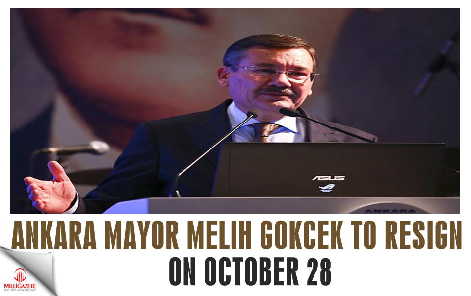 Ankara Mayor Melih Gökçek to resign on Oct. 28