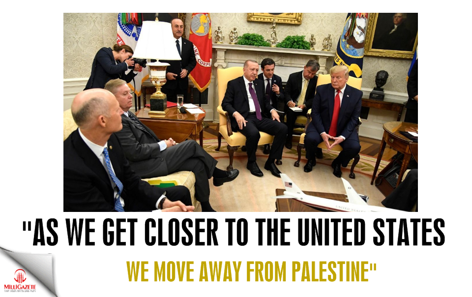 As we get closer to the US, we move away from Palestine