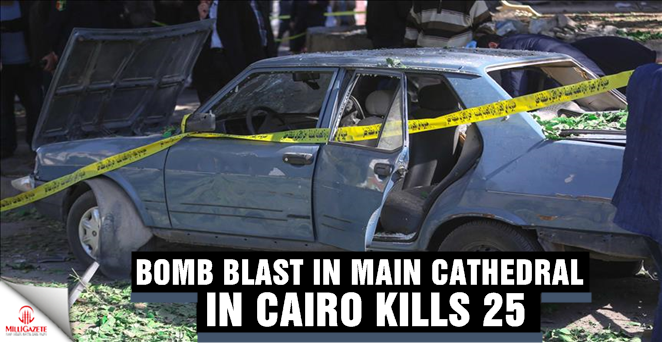 Bomb blast in main cathedral in Cairo kills 25