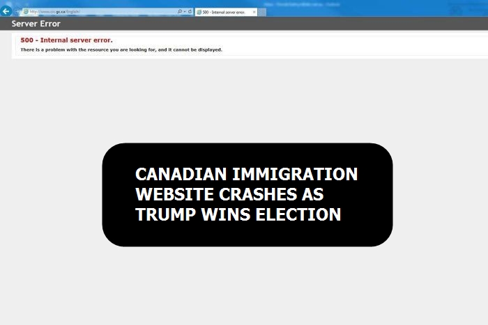 Canadian immigration website crashes as Trump wins election