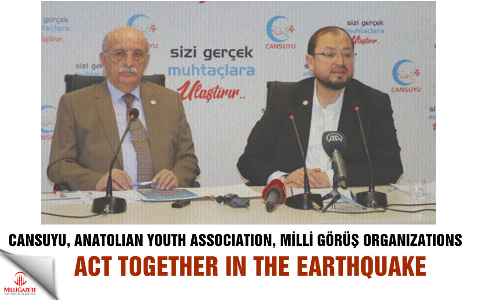 Cansuyu, AGD and Milli Görüş Organizations act together in the earthquake