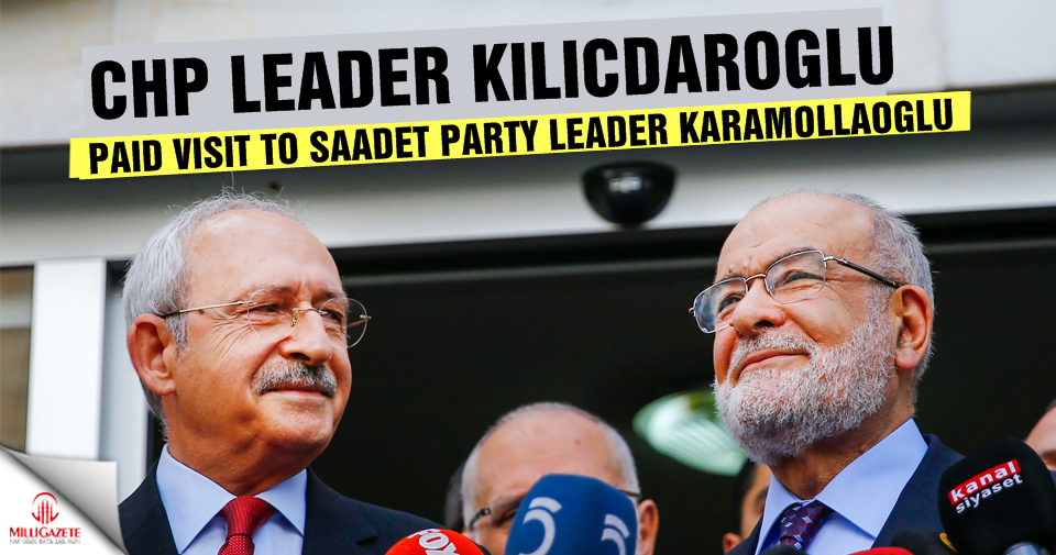 Chp leader Kılıcdaroğlu paid visit to Saadet Party leader Karamollaoglu