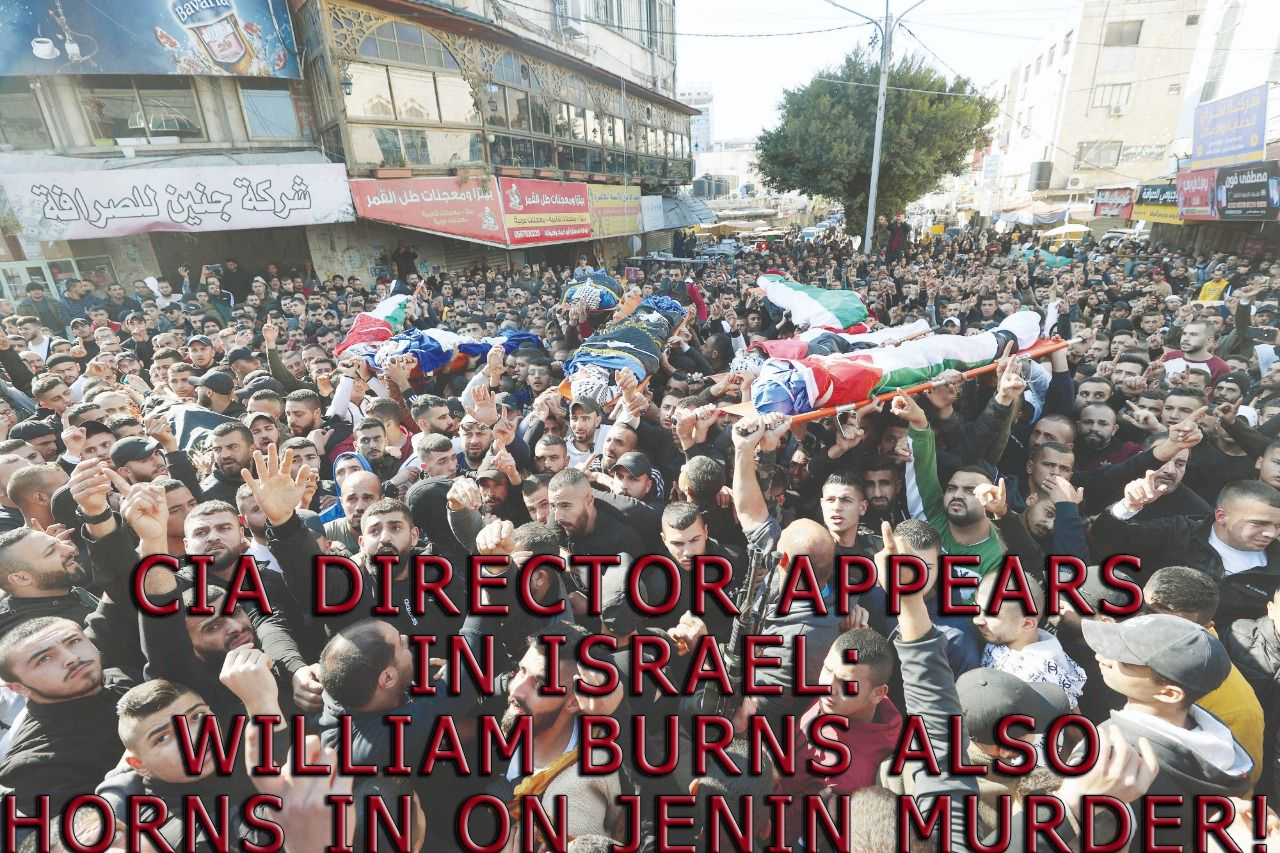 CIA Director appears in Israel: William Burns also horns in on Jenin murder!