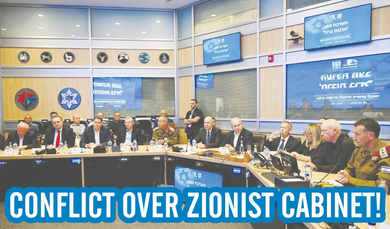 Conflict over the Zionist cabinet!