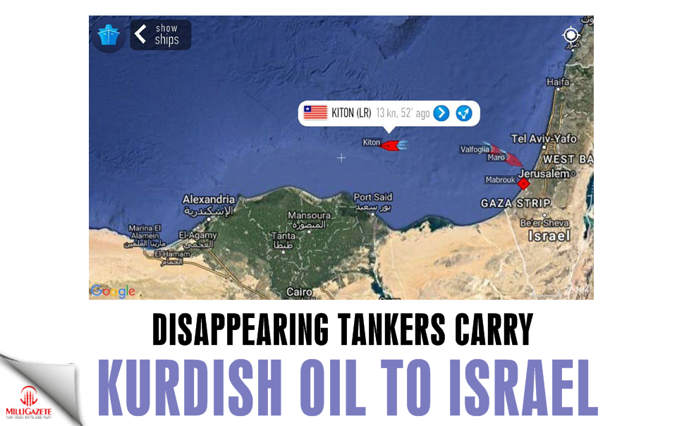 Disappearing tankers carry Kurdish oil to Israel