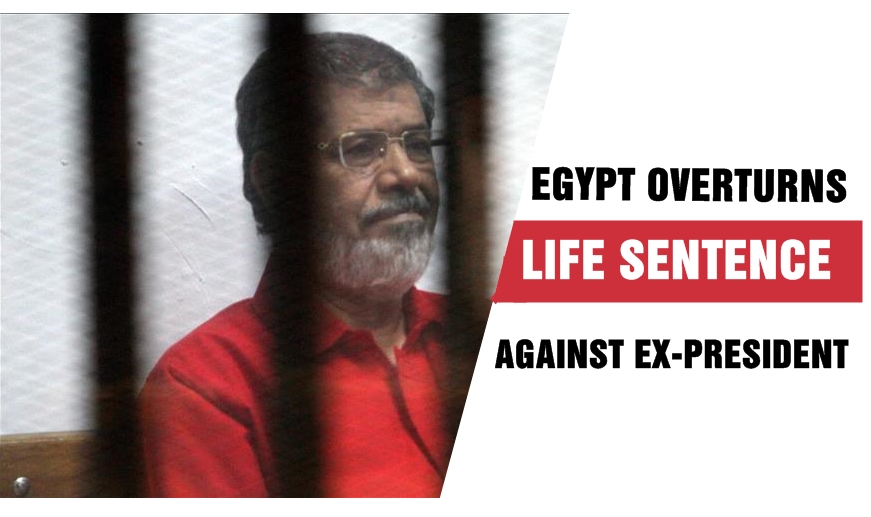 Egypt overturns life sentence against ex-president