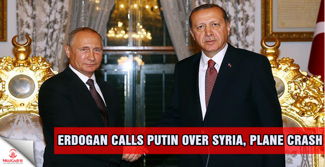 Erdogan calls Putin over Syria, plane crash