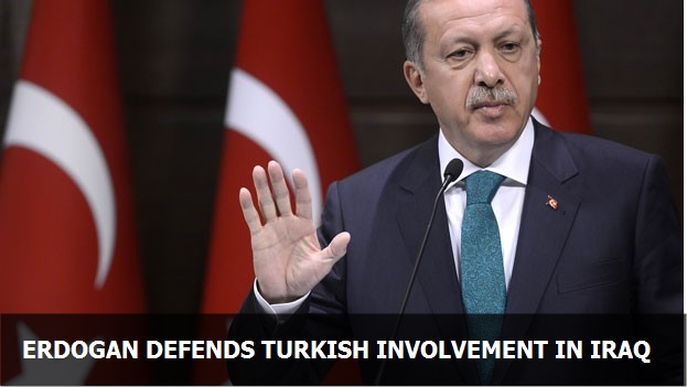 Erdogan defends Turkish involvement in Iraq