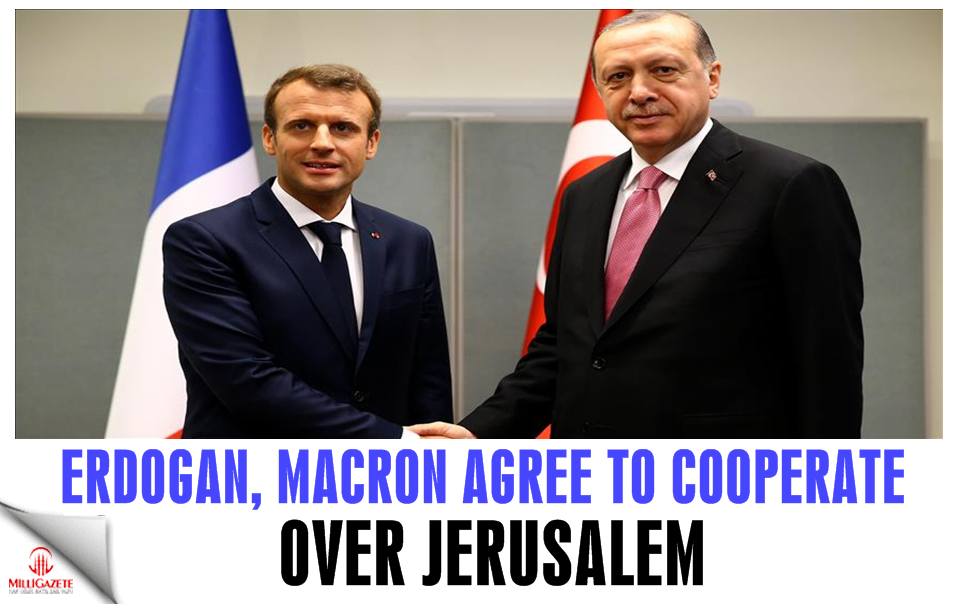 Erdogan, Macron agree to cooperate over Jerusalem