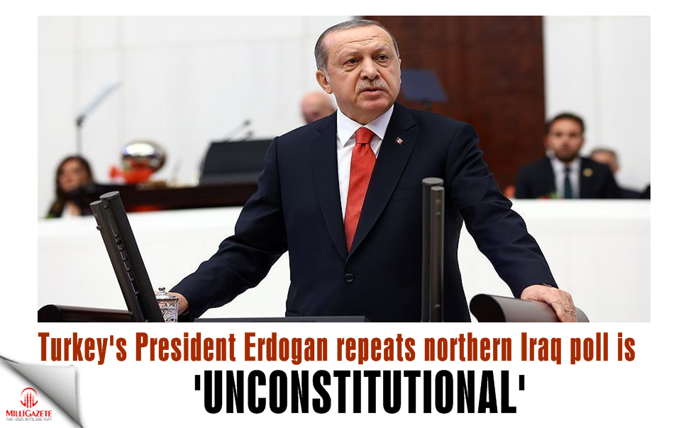 Erdogan repeats northern Iraq poll is 'unconstitutional'