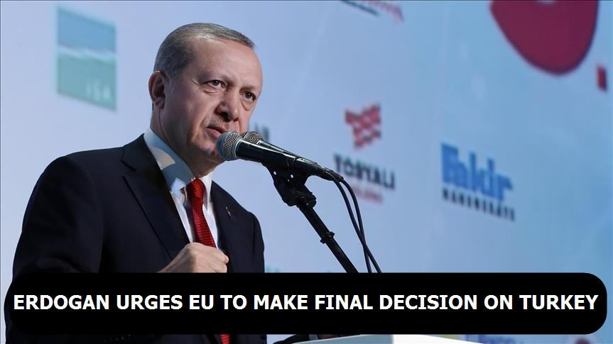 Erdogan urges EU to make final decision on Turkey