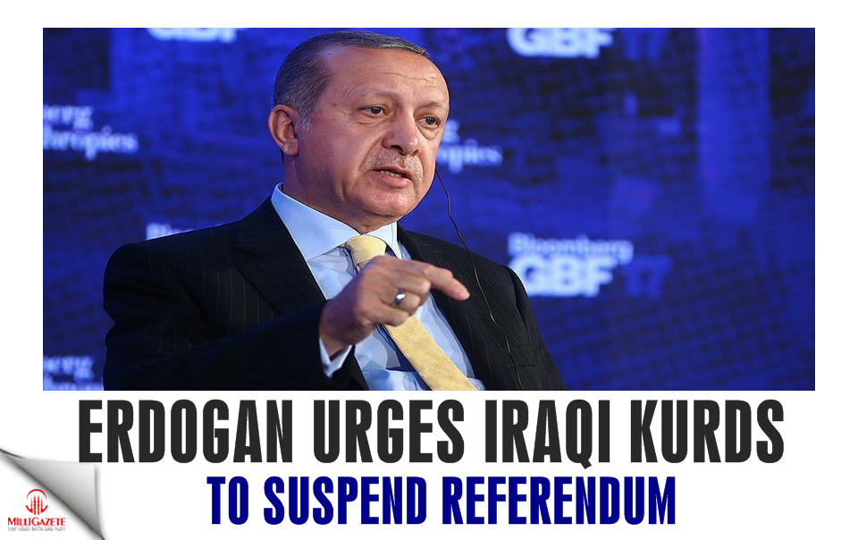 Erdogan urges Iraqi Kurds to suspend referendum