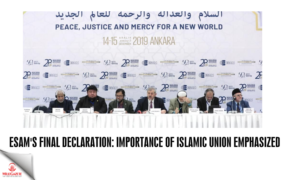 ESAM's final declaration: Importance of Islamic Union emphasized