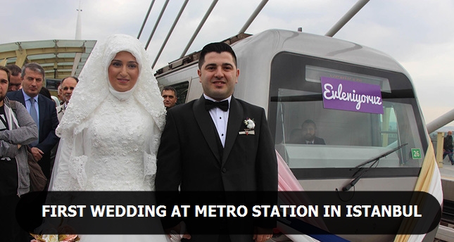 First wedding at Metro station in Istanbul