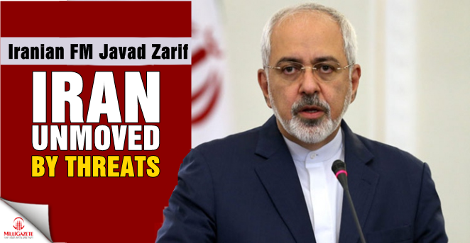 FM Zarif: 'Iran unmoved by threats'
