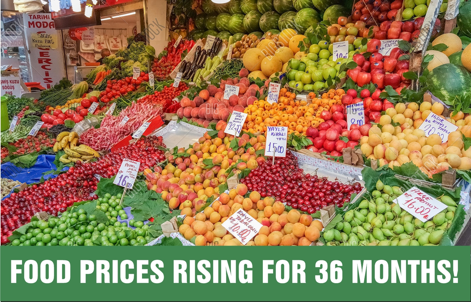 Food prices rising for 36 months!