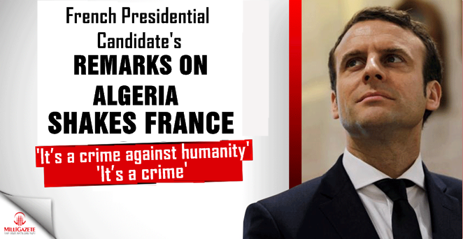 French candidate's remarks on Algeria shakes France