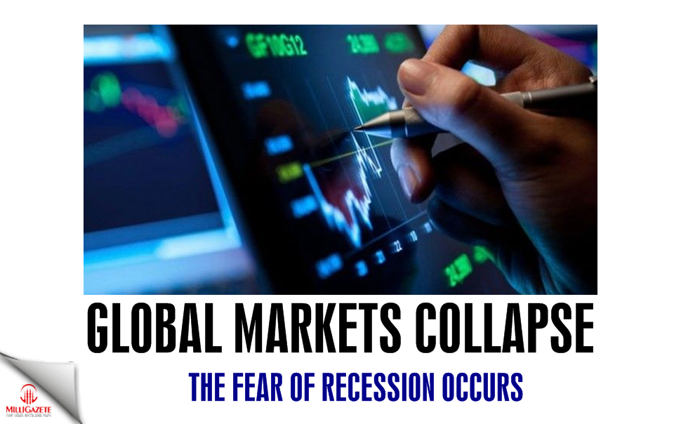 Global markets collapse, the fear of recession occurs