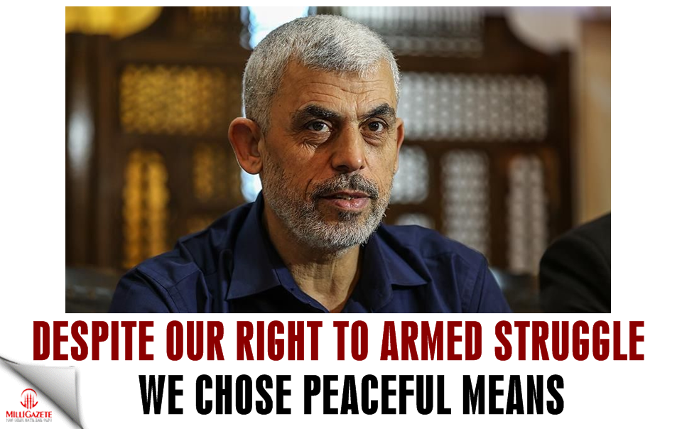Hamas: Despite our right to armed struggle, we chose peaceful means