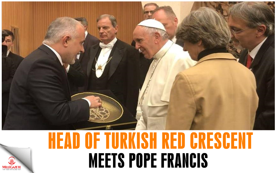 Head of Turkish Red Crescent meets Pope Francis