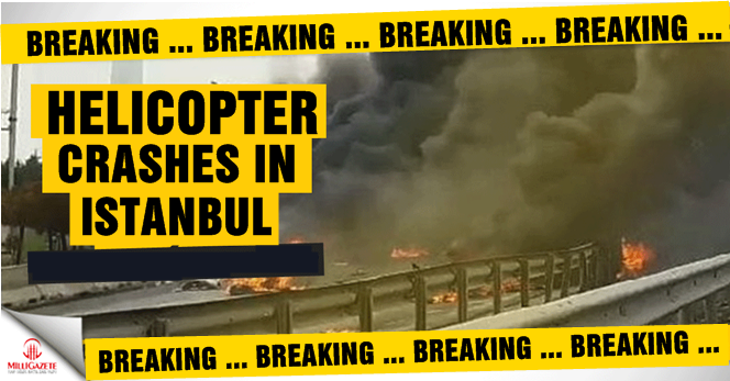 Helicopter crashes in Istanbul's Buyukcekmece