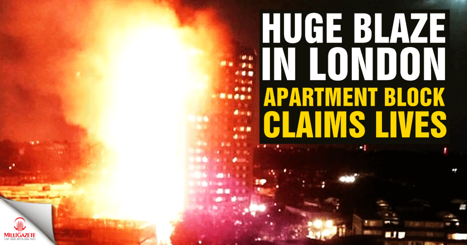 Huge blaze in London apartment block claims lives