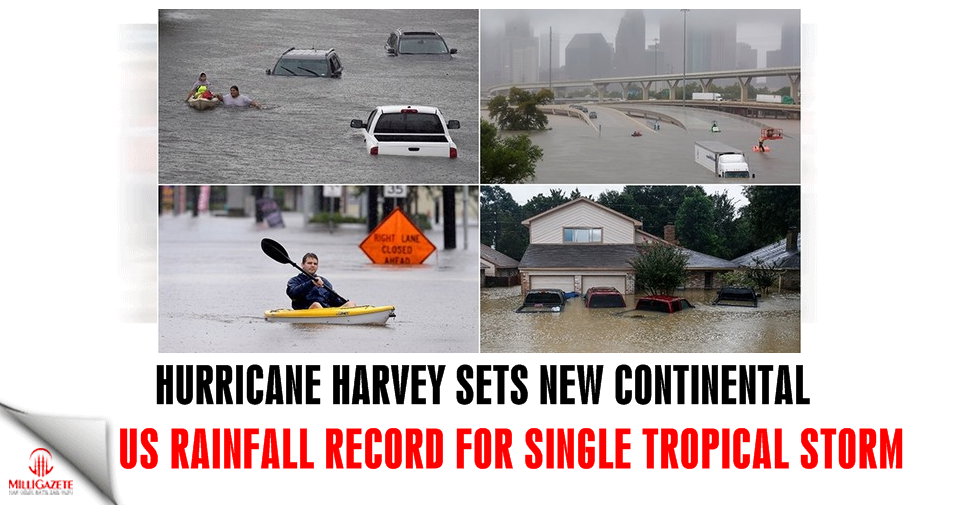 Hurricane Harvey sets new continental US rainfall record for single tropical storm