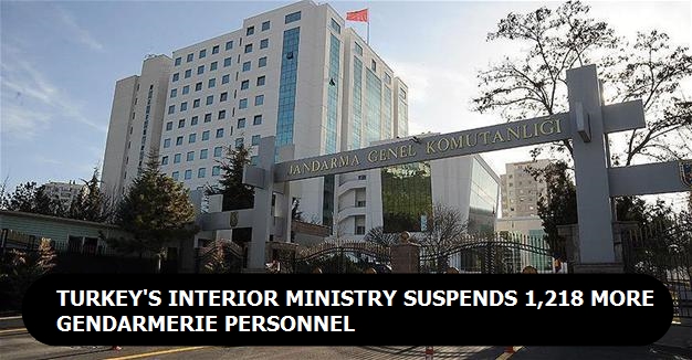 Interior Ministry suspends 1,218 more gendarmerie personnel