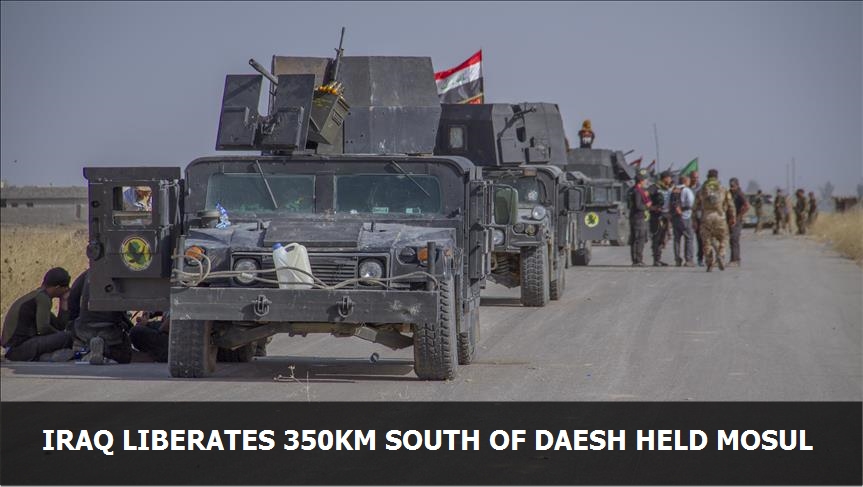 Iraq liberates 350km south of Daesh-held Mosul