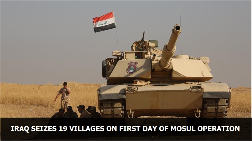 Iraq seizes 19 villages on 1st day of Mosul offensive