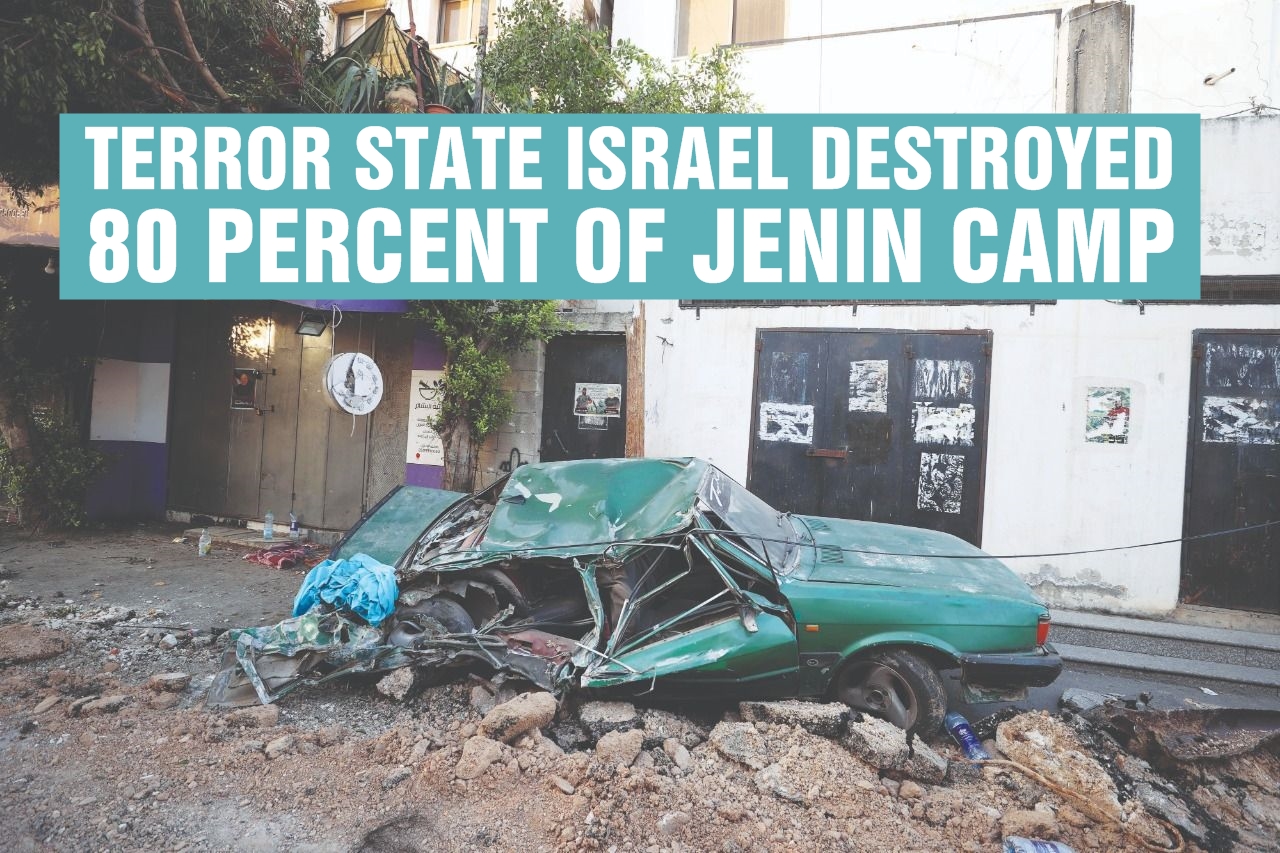 Israel destroyed 80 percent of the Jenin camp