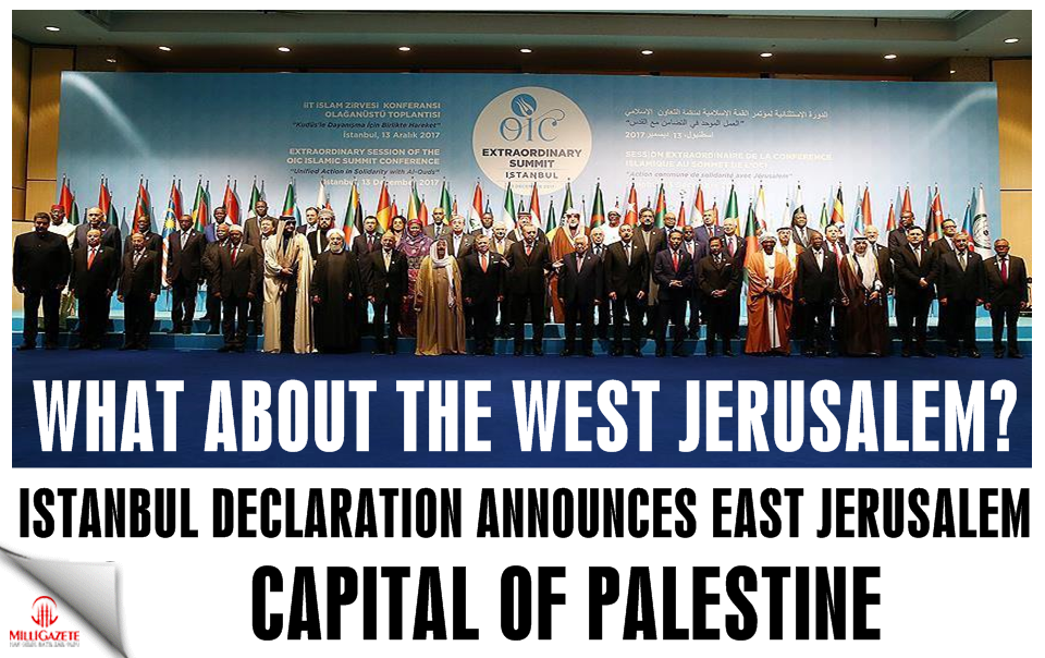 Istanbul Declaration announces E. Jerusalem capital of Palestine state