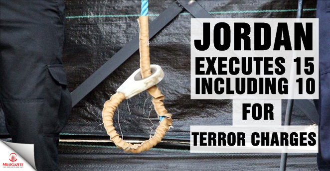Jordan executes 15, including 10 for terror charges